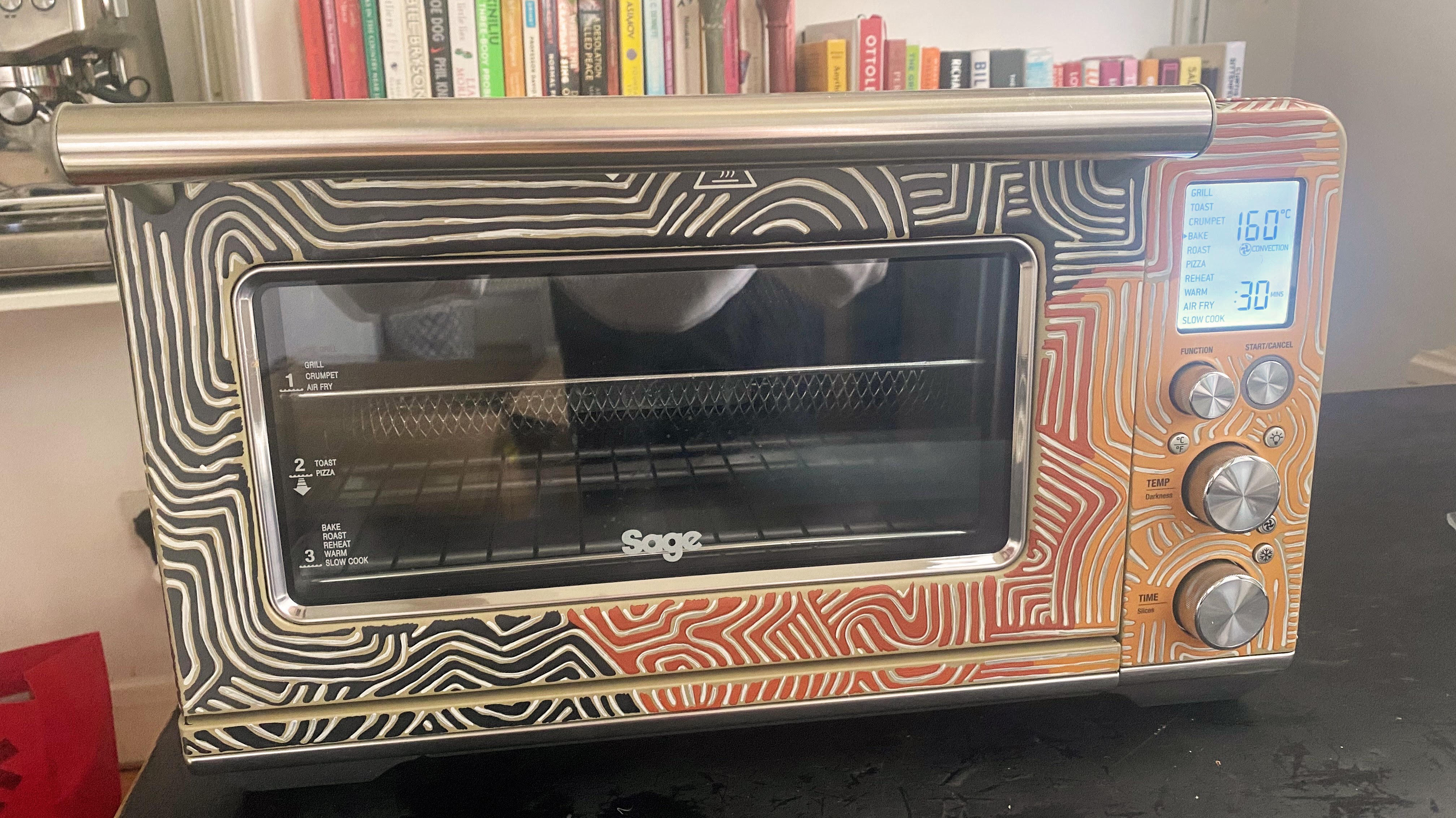 Breville Smart Oven Air Fryer Pro being tested in writer's home